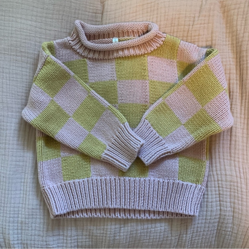 Wild Wawa checked heirloom sweater